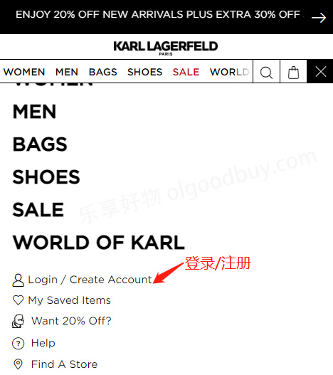 Karl Lagerfeld Paris official website login and registration