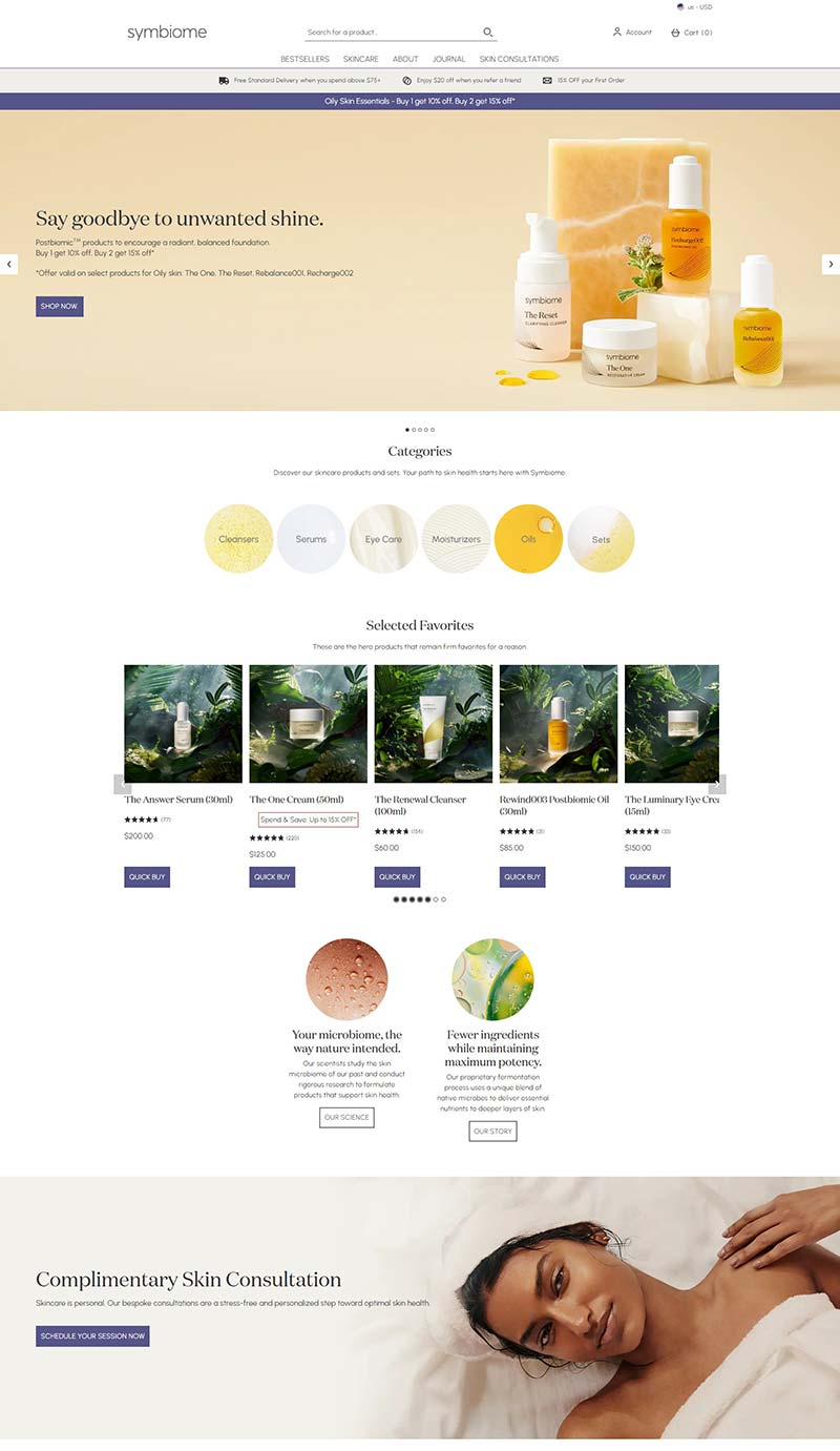 Symbiome 美国皮肤修复护理产品购物网站
