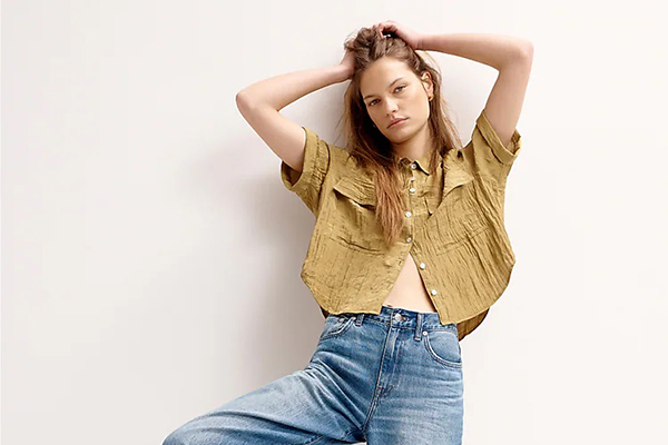 Madewell 美国官网折扣区甄选美衣低至2.5折+叠加额外7折，美境免邮